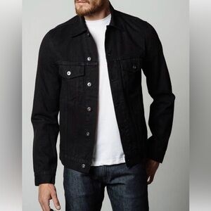 Mens DSTLD LA denim jacket in worn charcoal.